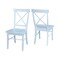 International Concepts Set of 2 X-Back Chairs with Solid Wood Seats, White C08-613P - alternate 8